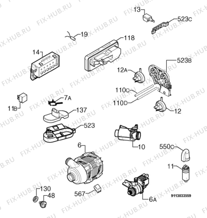 Взрыв-схема посудомоечной машины Zanussi ZDI200X - Схема узла Electrical equipment 268